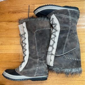 Sorel Cate the Great Tall Lace Up Boot sz 8